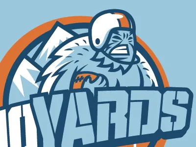 Logo for a football themed restaurant bigfoot football logo restaurant snowman sports
