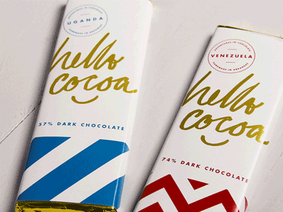 Hello Cocoa branding chocolate design food identity logo packaging