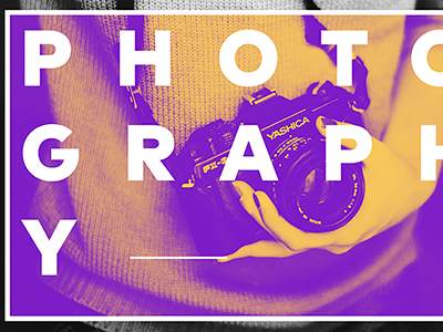 Experimenting with portfolio styles bold gradient gradient map mark modern photography portfolio typography web