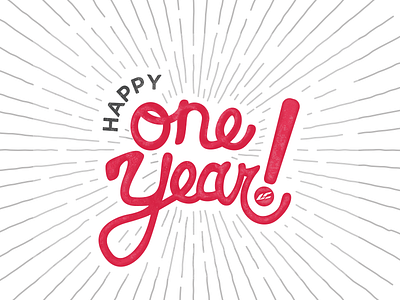 Celebration Email Header celebration handlettering happy lines one red salvation year