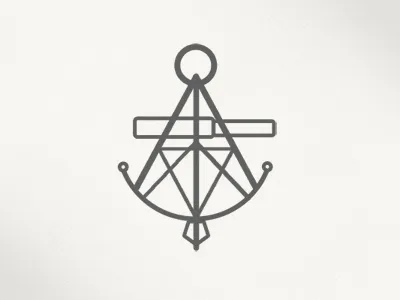 Journal Logo/Accent branding design geometric graphic design gray grey journal logo nautical print sextant web design