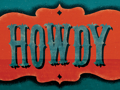 Howdy howdy lettering print