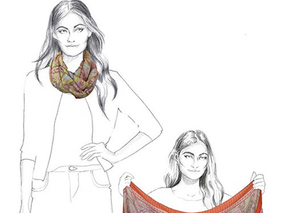 how to tie a scarf catalog commission fashion fashion illustration illustration scarf