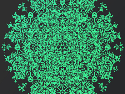 Mandala Verde circular illustrator mandala study symmetry vector