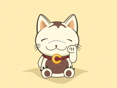 Best of Luck! cat character design cute drawing illustration lucky vector