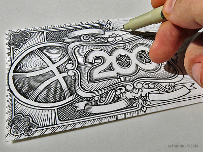 200 Dollowers - working currency design dribbble tribute work in progress