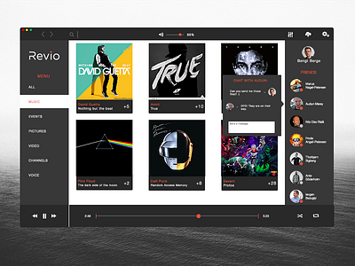 Musicapplication app chat dark darktheme music musicapp revio theme voice