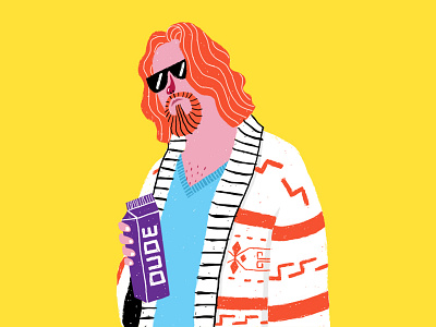 The Big Lebowski dude illustration jeffbridges movie sweater thebiglebowski