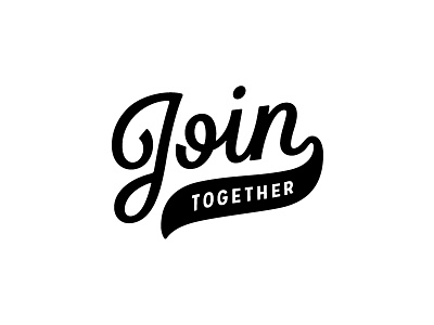 Join Together custom type lettering script tail type