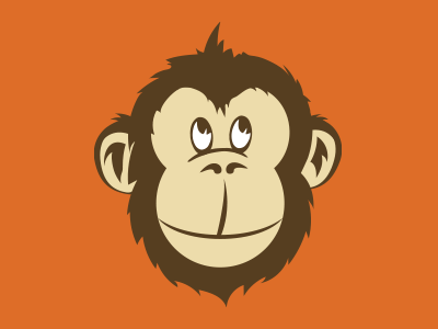 Chimp animal cartoon chimp illustration logo vector