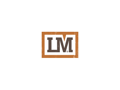 LM badge calvert chunky earth earthy monogram rectangle rectangular serif slab weathered