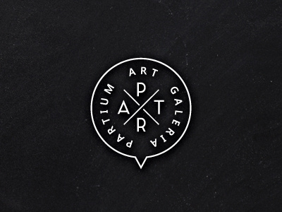 Partium Art Gallery Logo art branding circle gallery logo speak talk visual identity