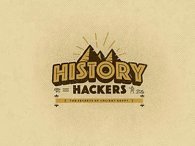 History Hackers egypt hieroglyphics history identity kids koma koma studio logo museum