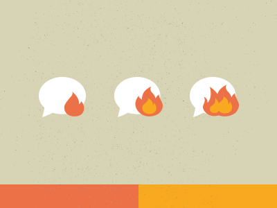 Popular Comments comments fire icon vector