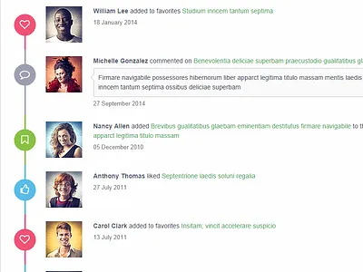 Notifications bookmarks collections comments favorites flat folowers likes list notifications