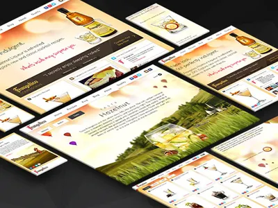 Frangelico booze clean crisp design drinks liquor mobile network responsive share social tablet