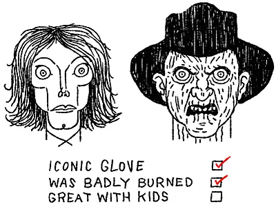 Simpatico burned freddy glove humor jackson michael