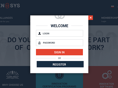 Invinsys login form form login modal ui ux