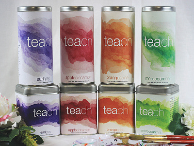 Teach Tea | Packaging design graphic design packaging tea teach watercolor