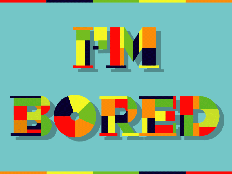 Blocky Rectangular Text blocky bored colors rectangles text