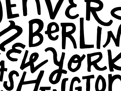 GP offices cities hand lettering typography