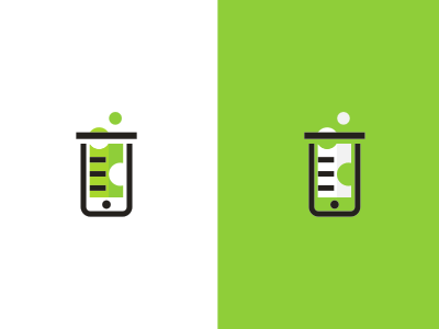 Applab / test-tube / mobile app lab logo mark mobile science stolz test tube