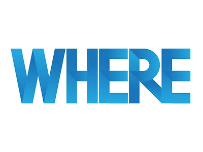 WHERE blue geometric october challenge typography