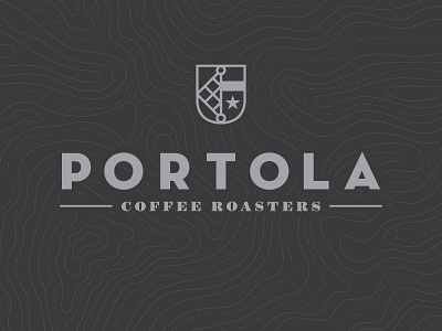 Portola brand redesign branding coffee crest lines logo map mark portola sextant shield third wave topography