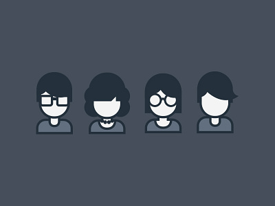 People Icon Set glasses icon people person set