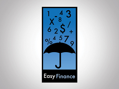 Easy Finance black blue easy finance logo numbers umbrella