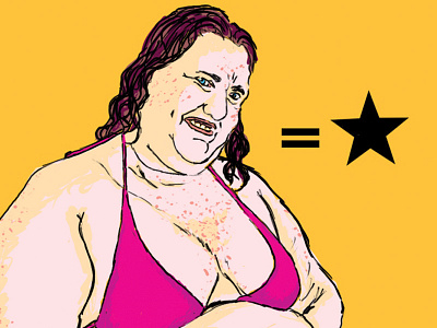 I'm a star bikini fat illustration star