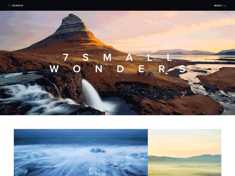 7 small wonders concept nature website wonders