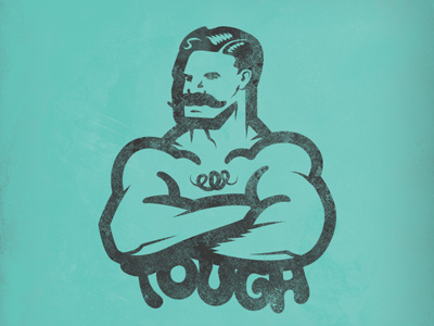 Toughguy lettering strongman vintage