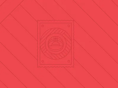 Hat Postage hat lines postage ramon barcenas red shipping stamp