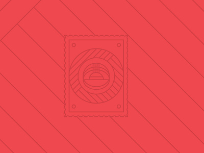 Hat Postage hat lines postage ramon barcenas red shipping stamp