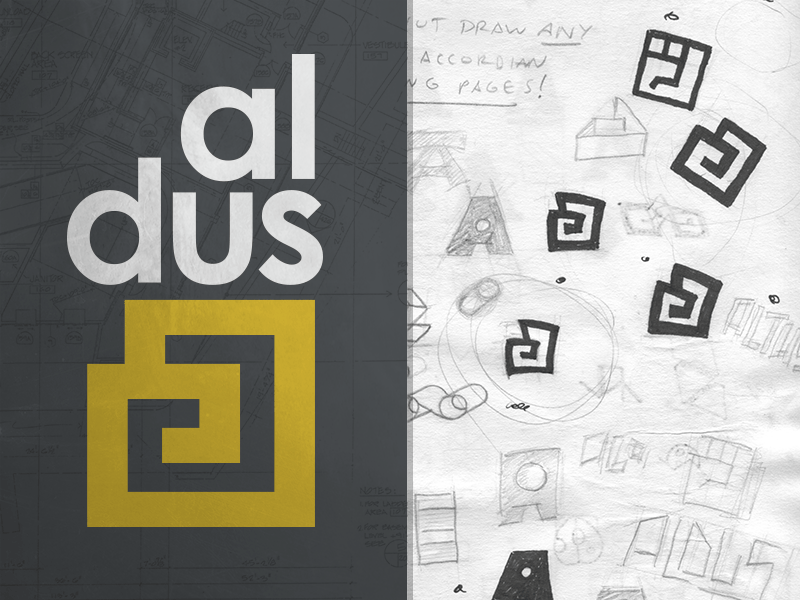 Aldus Logo Process aldus branding gif logo process signature sketch