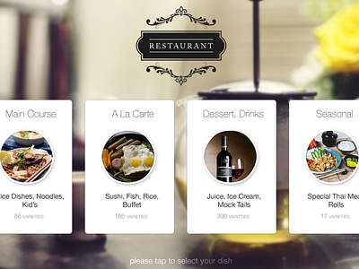 Restaurant Kiosk - Landing Screen ipad kiosk restaurant