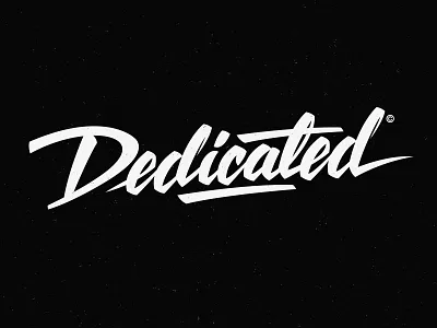 Dedicated handmade lettering logo logotype no font script