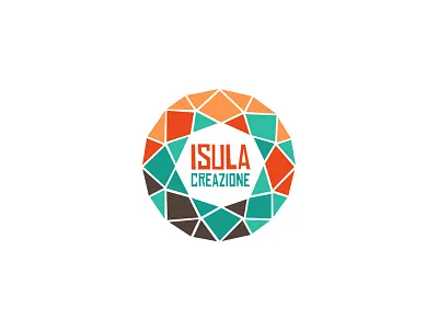 Isula Creazione colorful logo vector