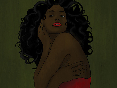 Rosa black green illustration red rosa woman