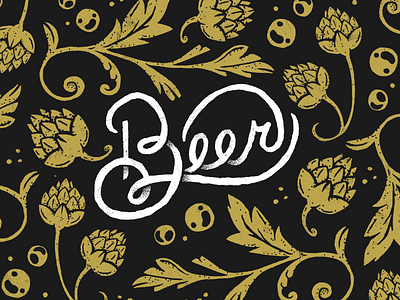 Chaotic Moon Poster all the pretty color austin beer hops illustration lettering nathan walker type