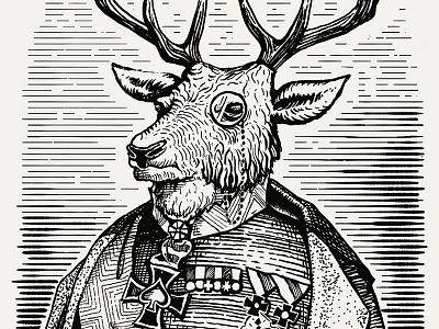 Illustration engraving illustration ink