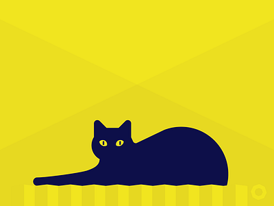 Mathilda on Yellow cat radiator yellow