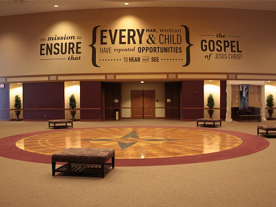 Mission Statement church environment mission statement type typography vinyl