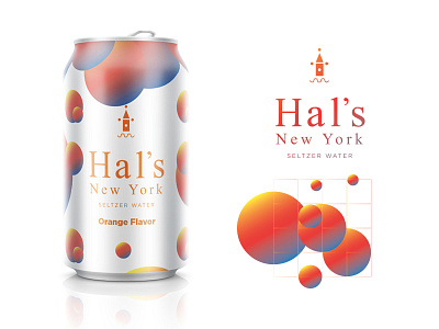 Hal's New York Seltzer Water branding design icon identity logo pattern seltzer soda webdesign