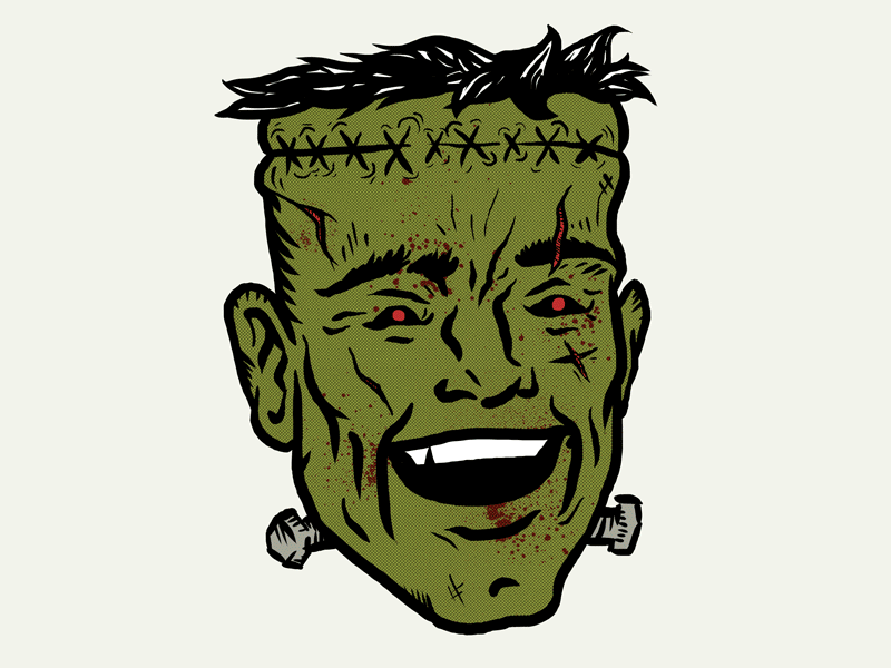 Monster Mash android blood character design design frankenstein halloween illustration monster mummy retro vintage wolfman