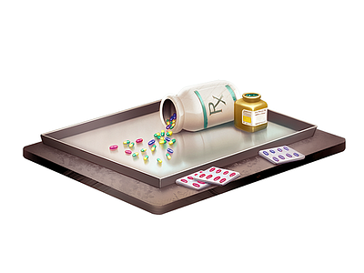Medicine icon illustration medicines pills