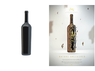 Jinko Ads advertisment bottle design gif photomanipulation photoshop unleash water water bottle wip wood work in process