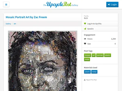 UpcyclePost Web Site mobile recycle recycled responsive upcycle web design web page web project website website design