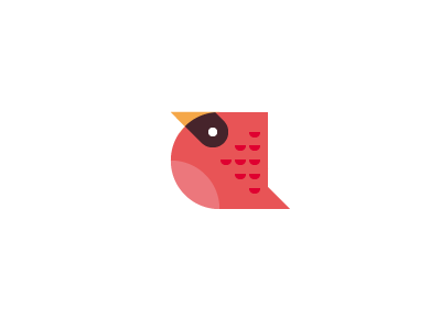 Cardinal 45 animal cardinal circle geometric logo mark memorable minimal simple square